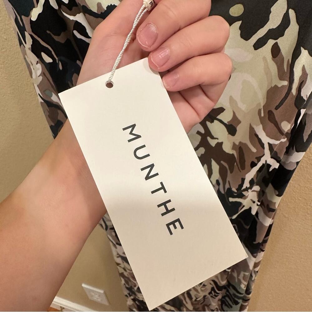 NWT Tuckernuck Munthe Green Neutral Sexy Camo Maxi Dress 8 - Picture 15 of 16